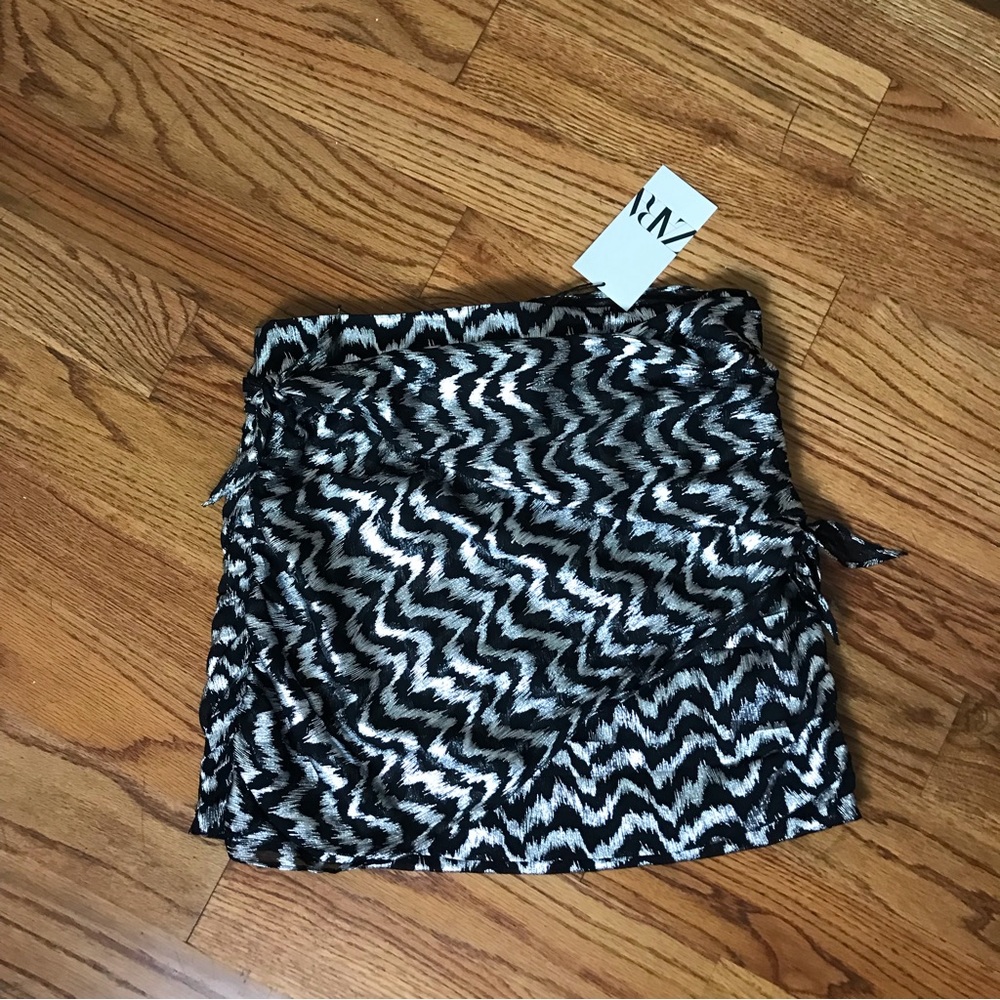 Zara Black/Silver Top/Skirt Set NWT - Picture 2 of 9